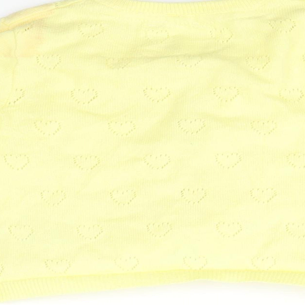 Primark Girls Yellow   Cardigan Jumper Size 9-12 Months