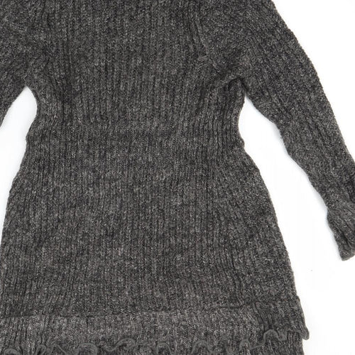 Quiz Womens Grey  Knit Cardigan Jumper Size 8