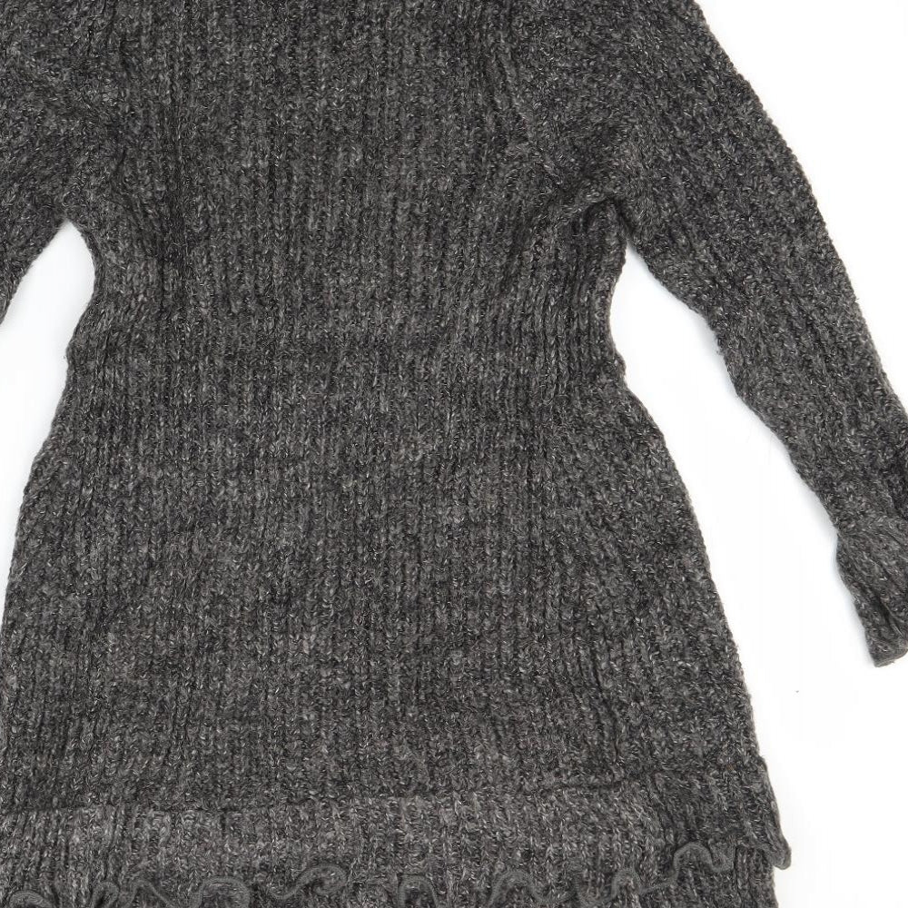 Quiz Womens Grey  Knit Cardigan Jumper Size 8