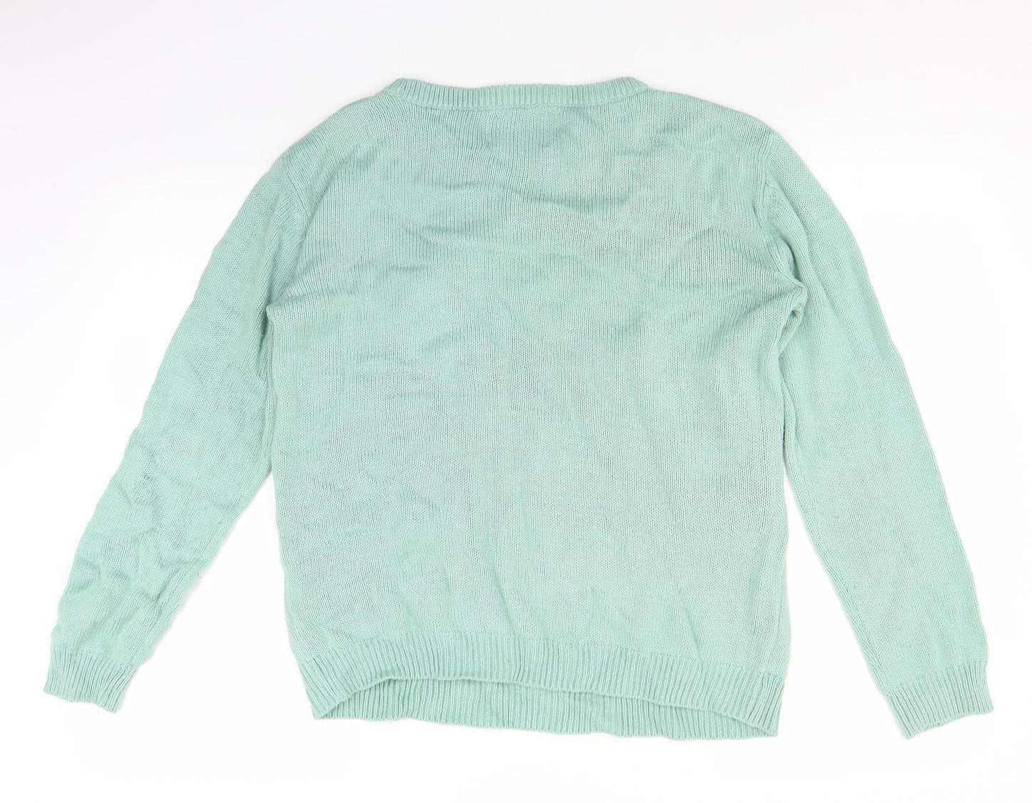 Atmosphere Womens Green  Knit Pullover Jumper Size S  - Christmas Polar Bear