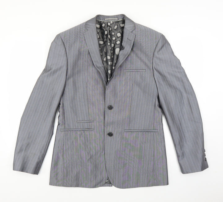 Stonebridge Mens Grey Jacket Suit Jacket Size 36