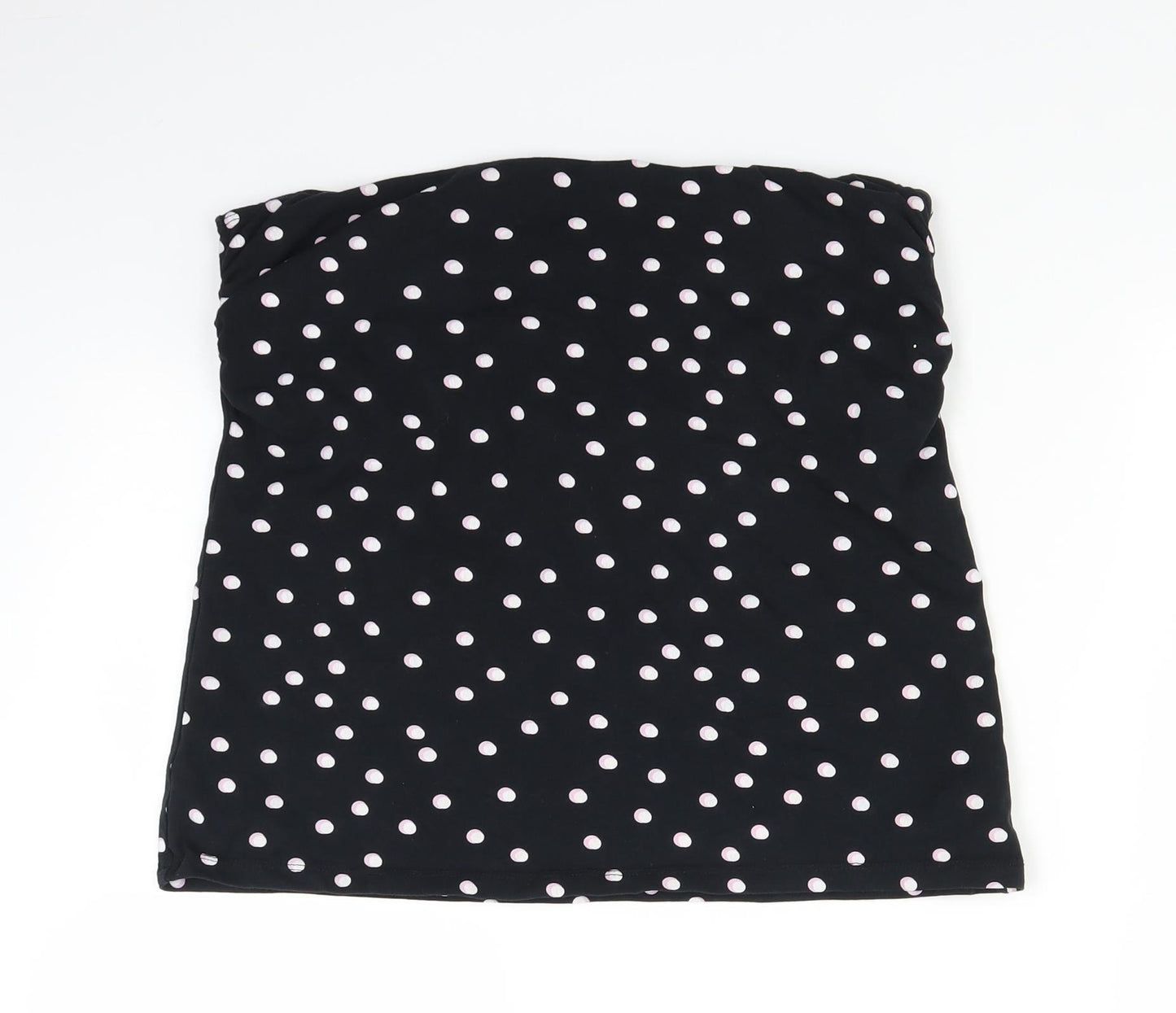 George Womens Black Polka Dot  Basic Tank Size 16