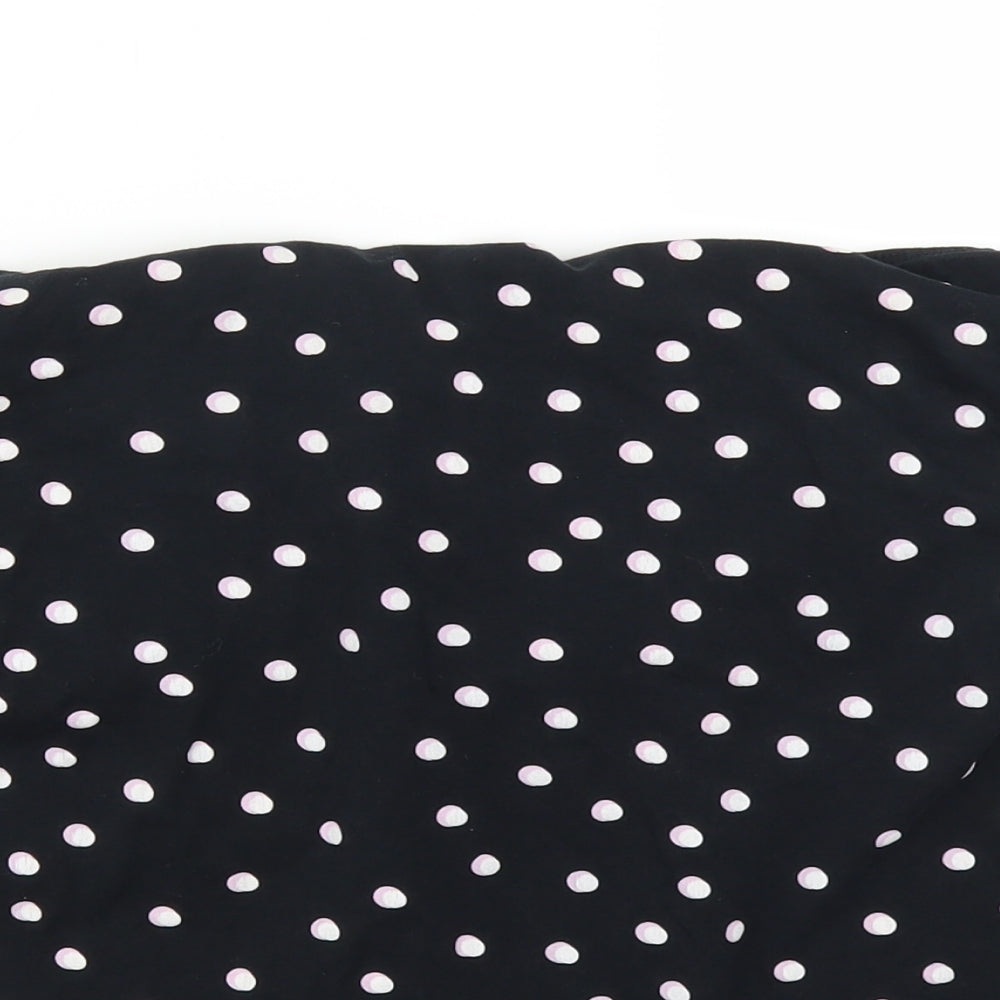 George Womens Black Polka Dot  Basic Tank Size 16
