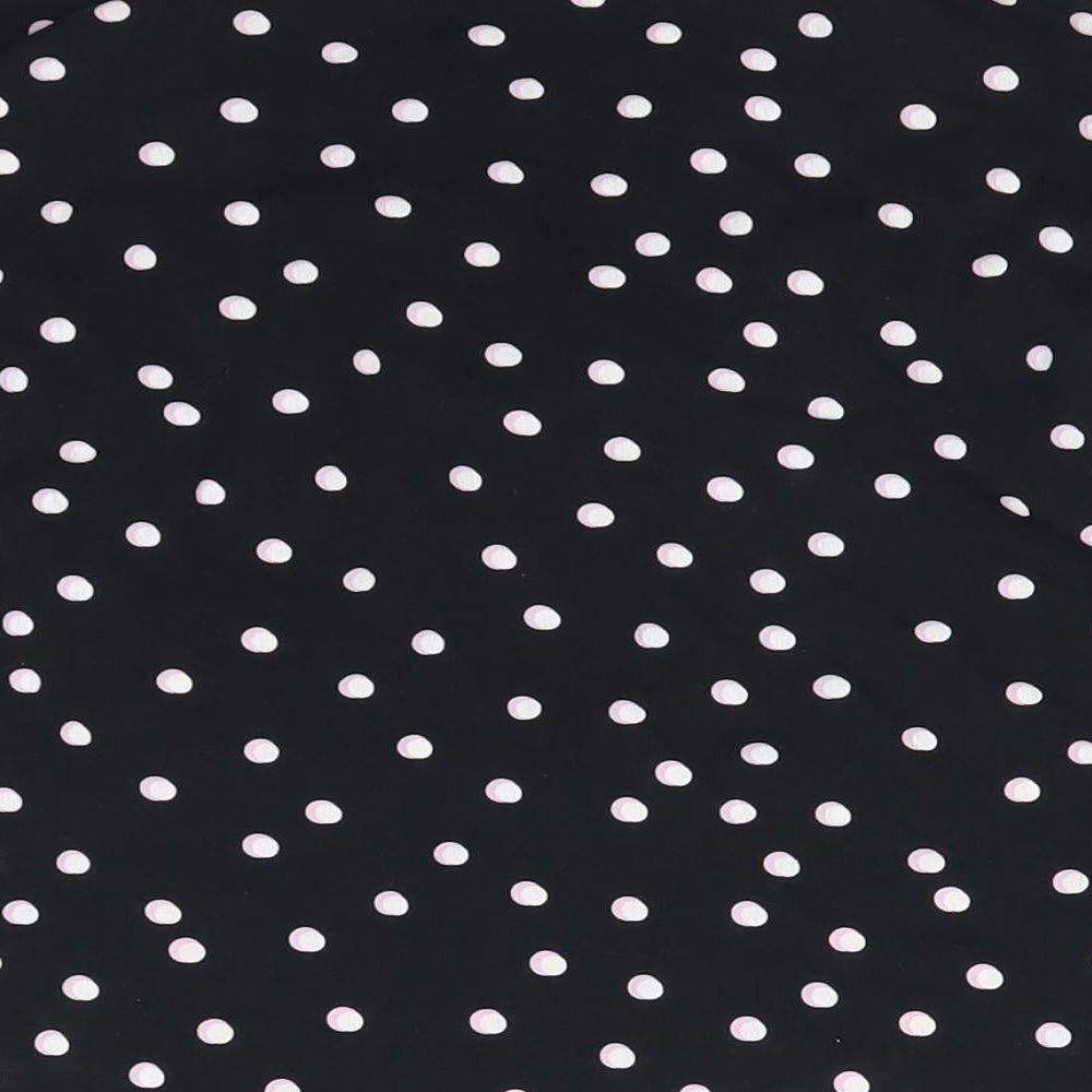 George Womens Black Polka Dot  Basic Tank Size 16