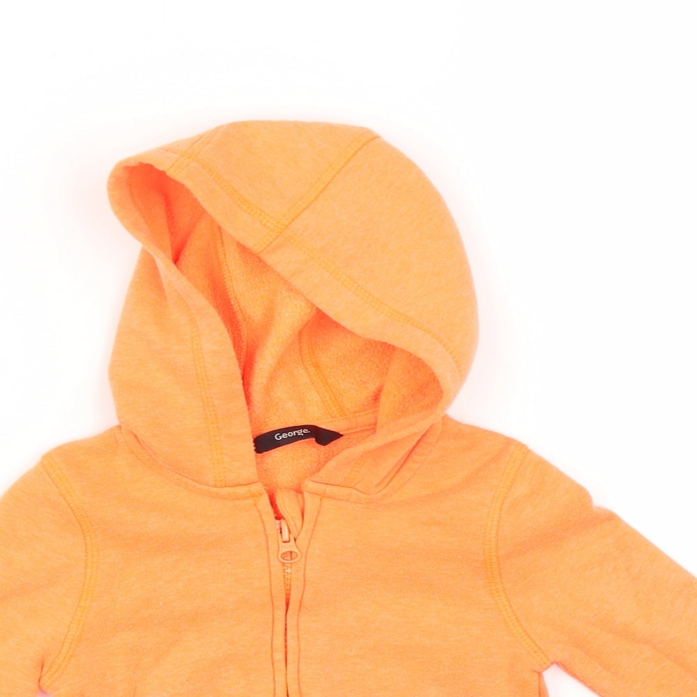 George Baby Orange   Full Zip Jumper Size 12-18 Months