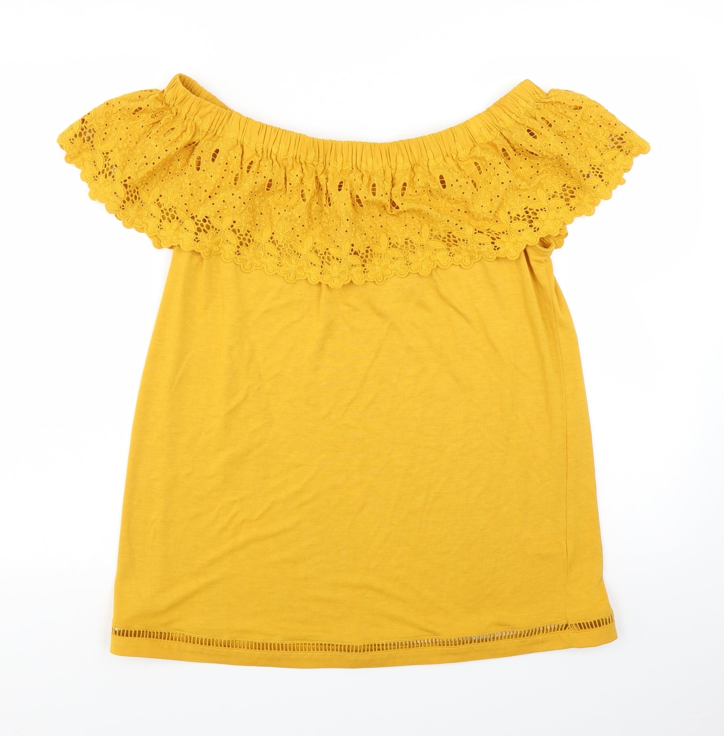 TU Womens Yellow   Basic Blouse Size 14