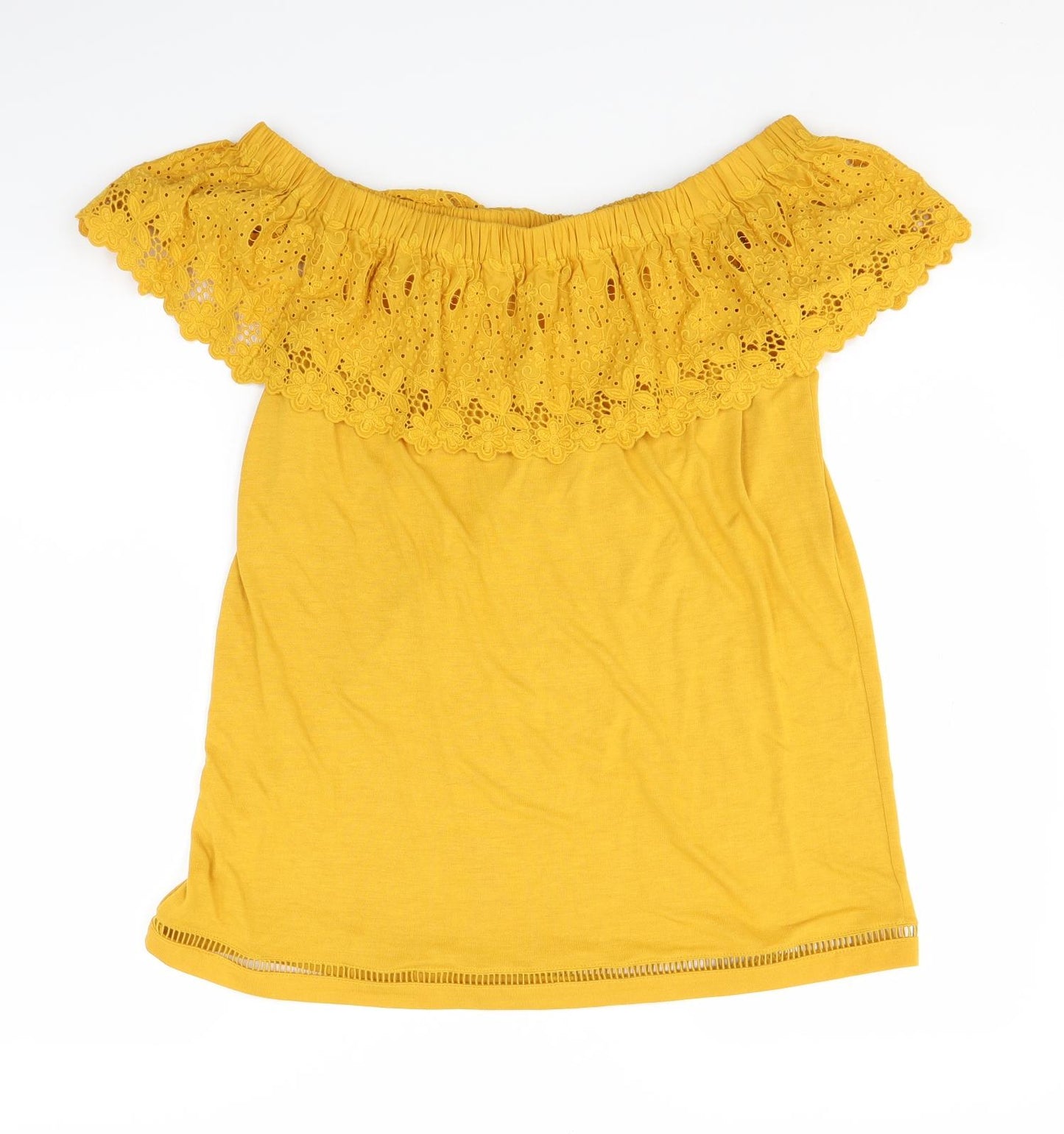 TU Womens Yellow   Basic Blouse Size 14