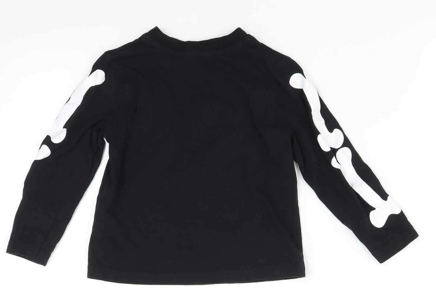 George Baby Black   Basic T-Shirt Size 18-24 Months  - Skeleton