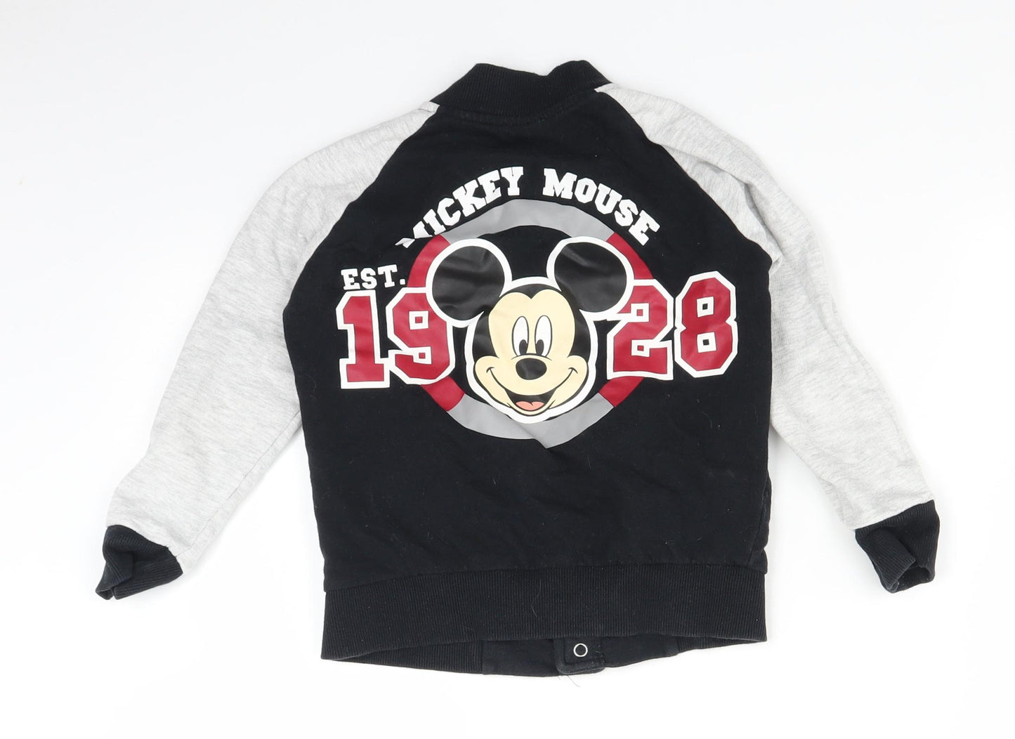 Disney Boys Black   Varsity Jacket Jacket Size 4-5 Years  - MICKEY MOUSE