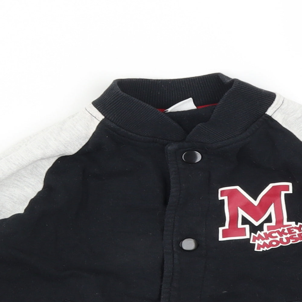 Disney Boys Black   Varsity Jacket Jacket Size 4-5 Years  - MICKEY MOUSE
