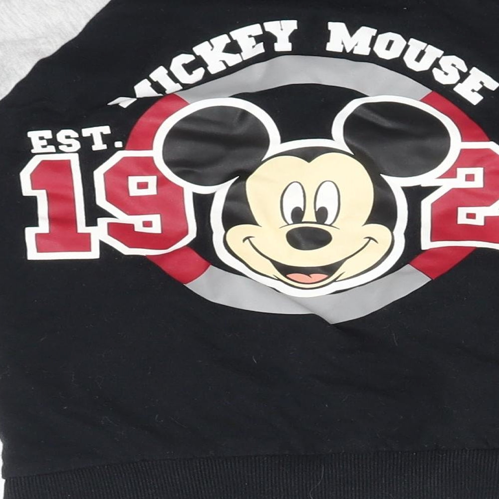 Disney Boys Black   Varsity Jacket Jacket Size 4-5 Years  - MICKEY MOUSE