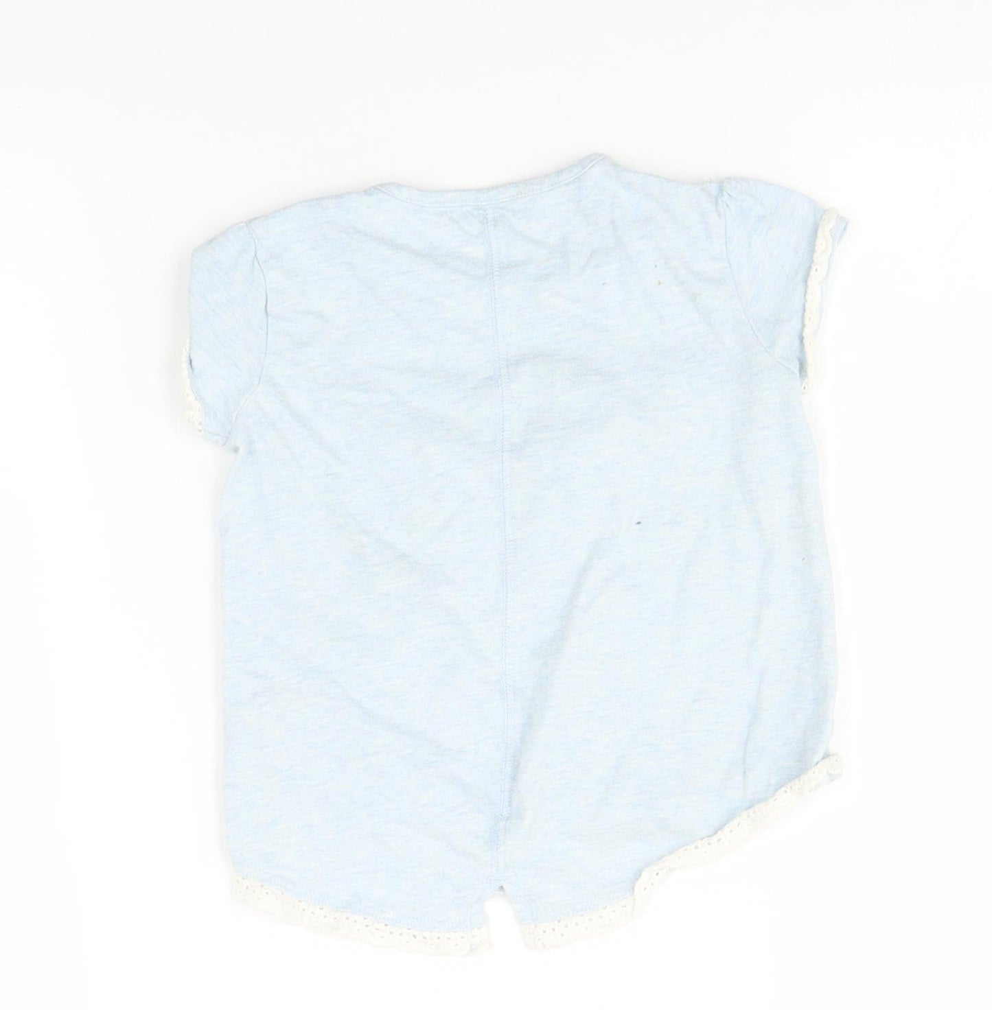 F&F Baby Blue   Basic Blouse Size 12-18 Months  - love heart