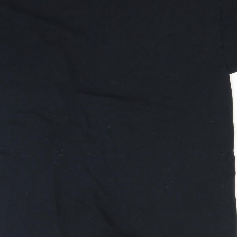 PRETTYLITTLETHING Mens Black    T-Shirt Size M