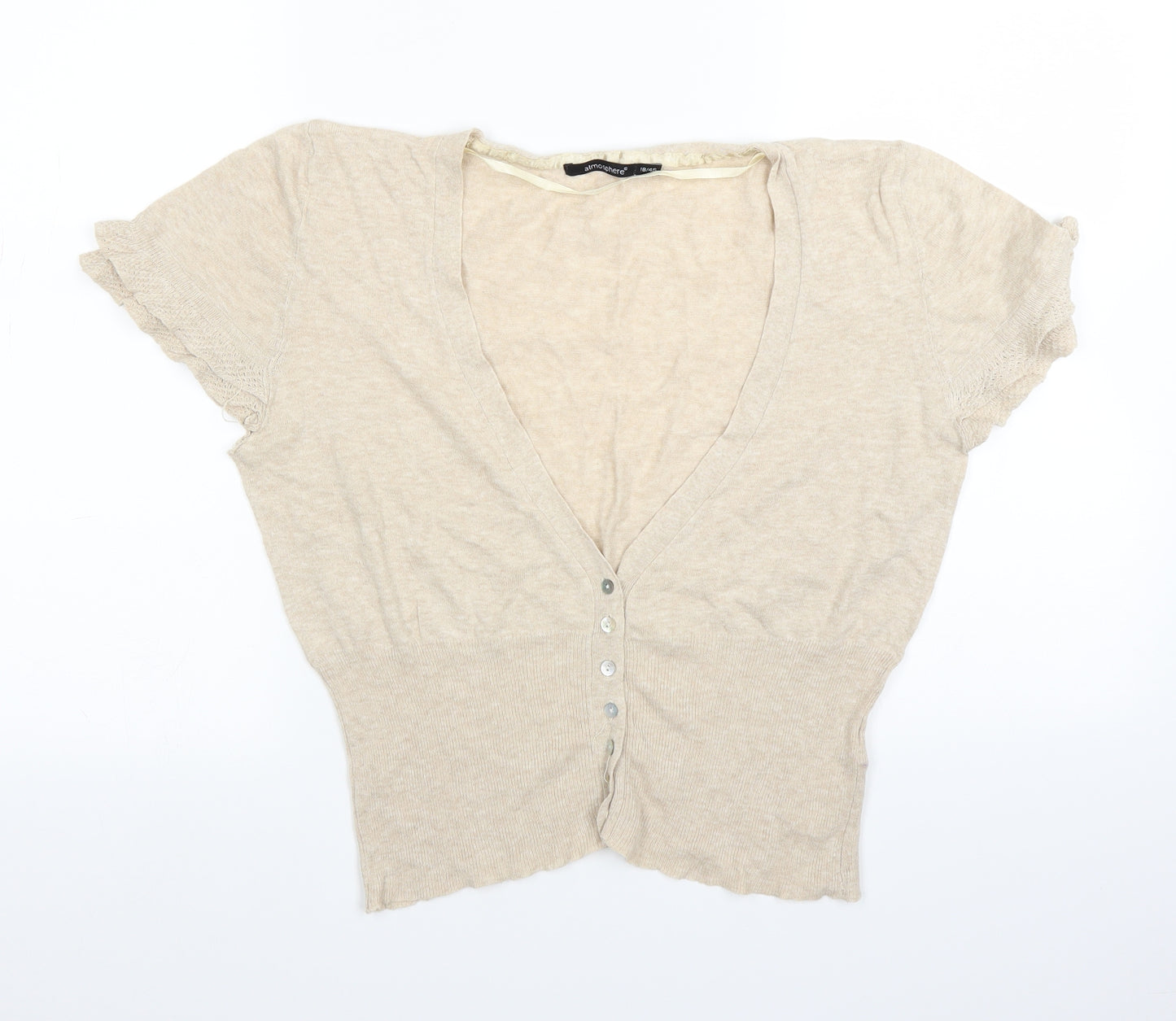 Atmosphere Womens Beige   Basic Blouse Size 18