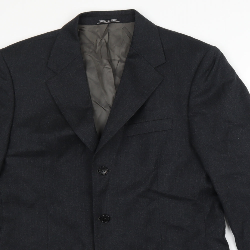 Made in Italy Mens Black   Jacket Suit Jacket Size 38