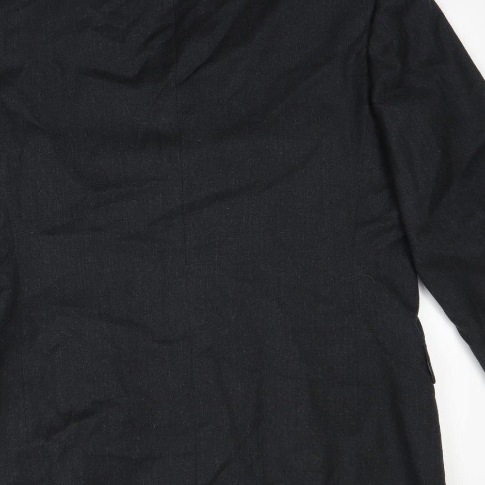 Made in Italy Mens Black   Jacket Suit Jacket Size 38
