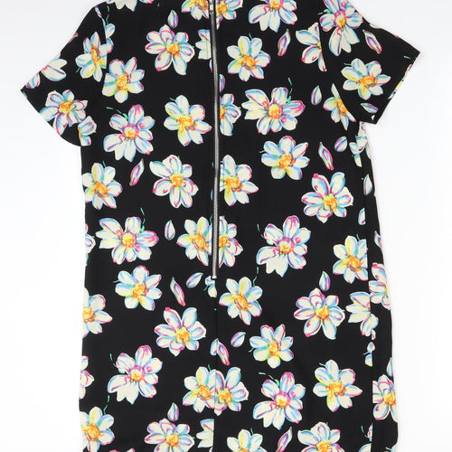 Glamarous Womens Black Floral  T-Shirt Dress  Size S