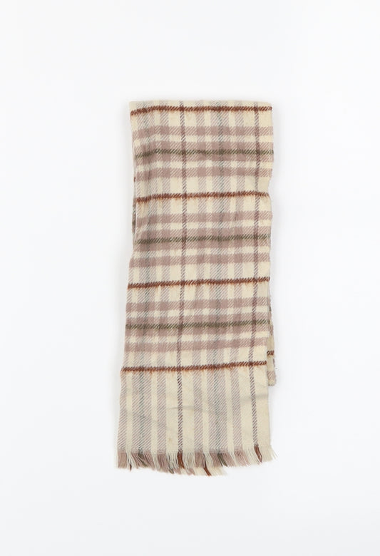 Preworn Girls Beige Plaid  Scarf Scarves & Wraps One Size