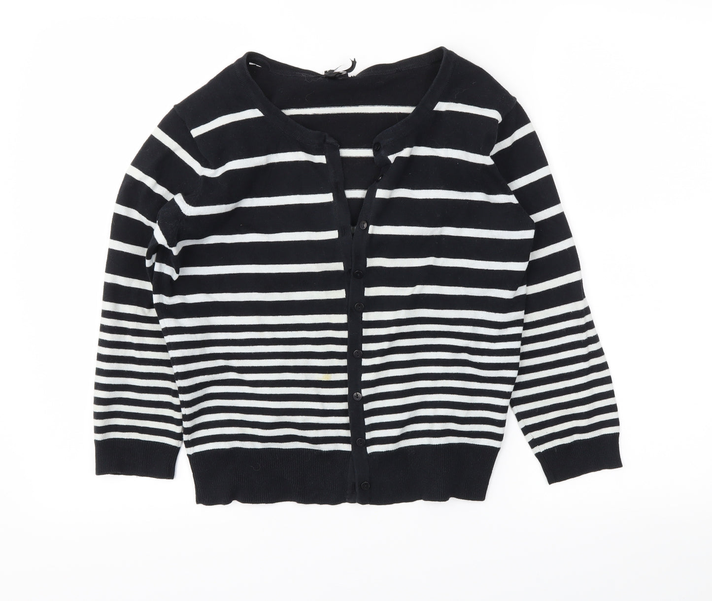 Atmosphere Womens Black Striped  Cardigan Jumper Size 14