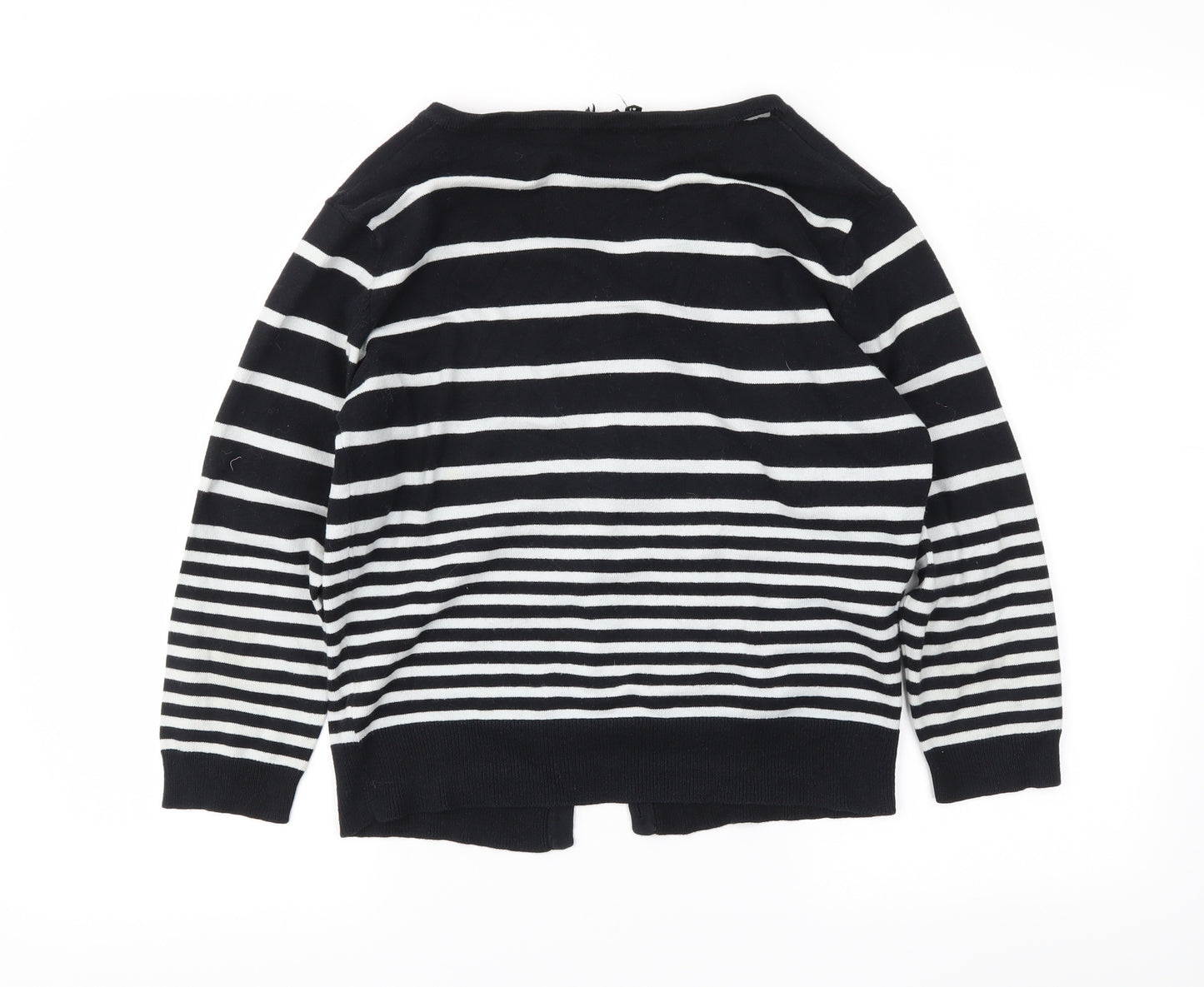 Atmosphere Womens Black Striped  Cardigan Jumper Size 14