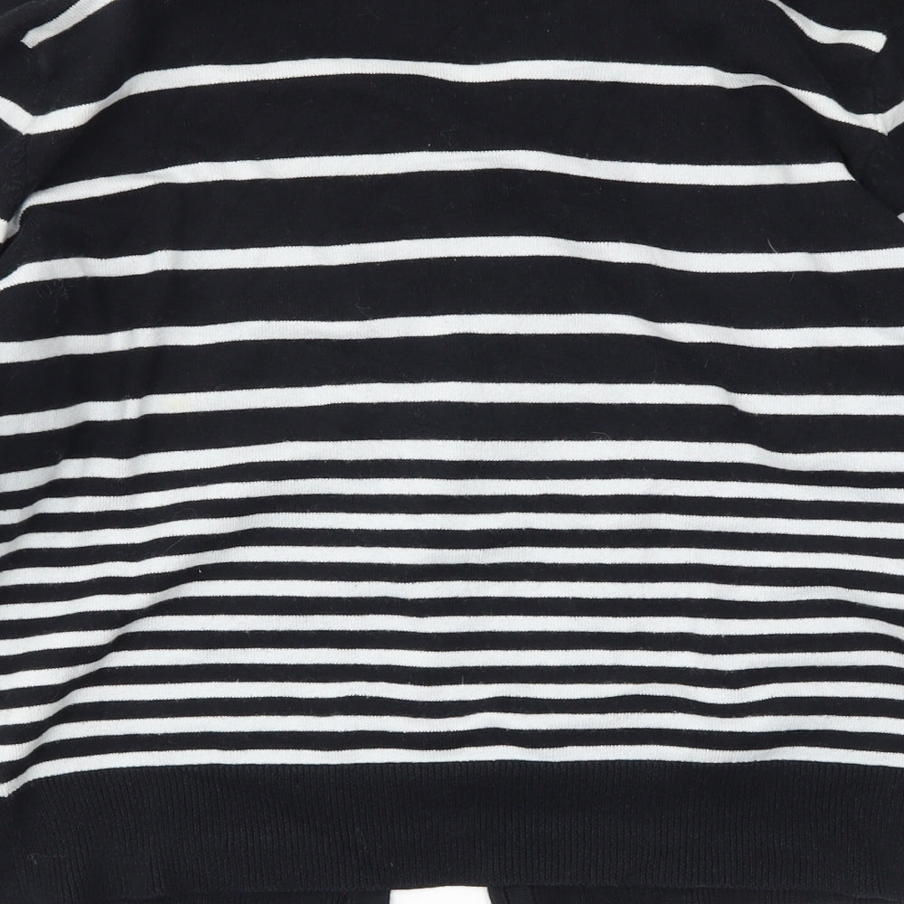 Atmosphere Womens Black Striped  Cardigan Jumper Size 14