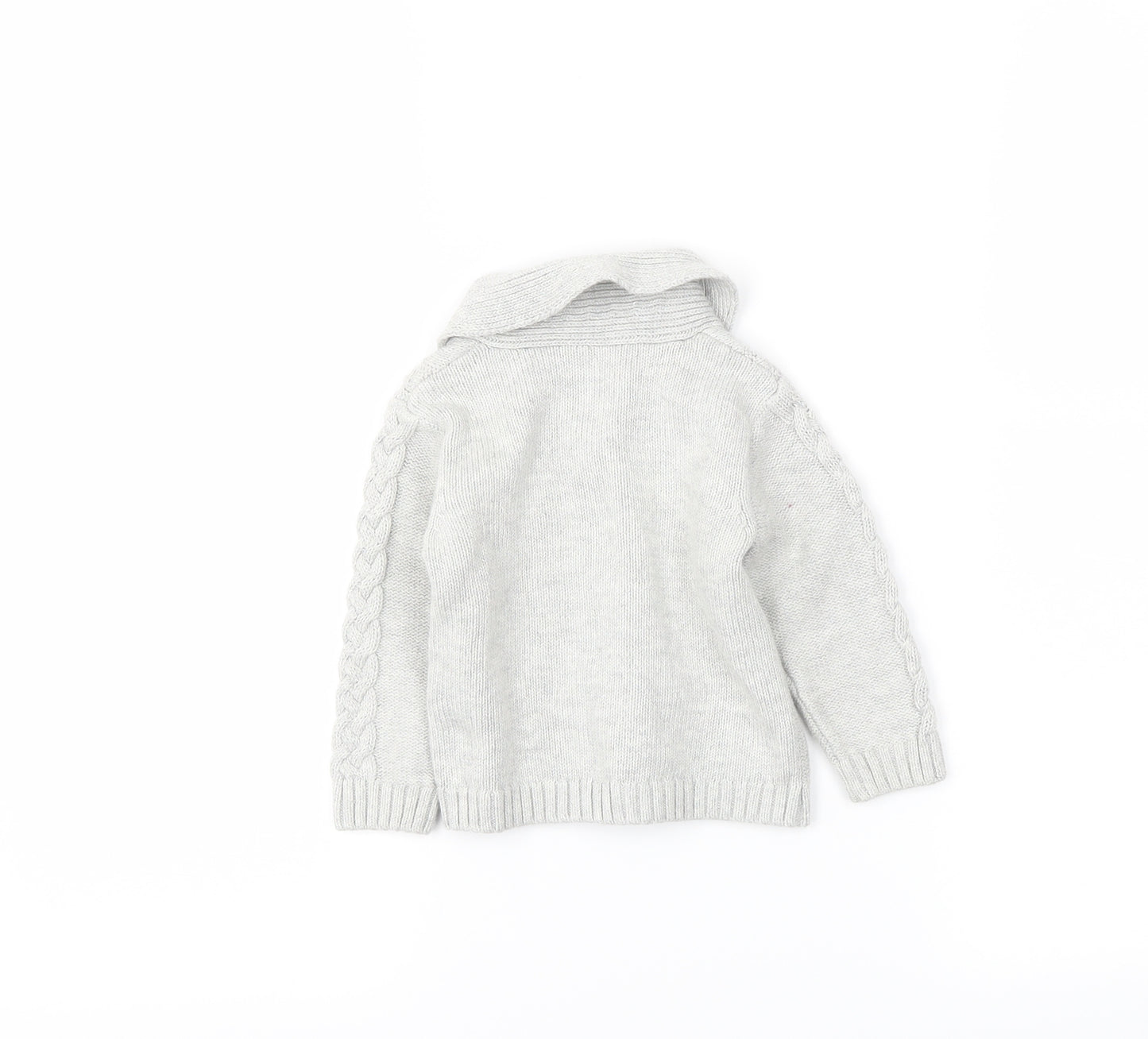Preworn Boys Grey   Cardigan Jumper Size 3-6 Months