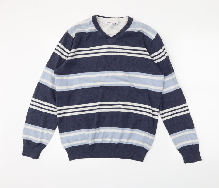 Burton Womens Blue Striped Pullover Jumper Size M