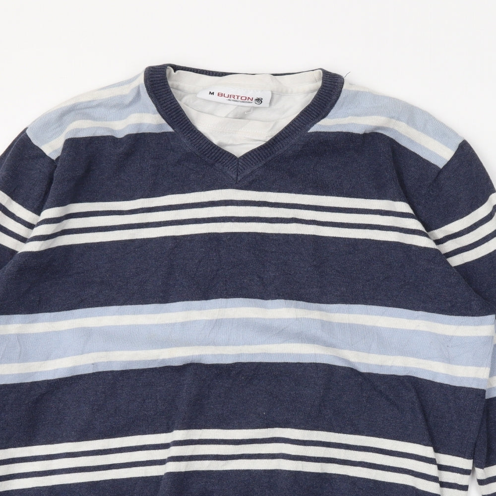Burton Womens Blue Striped  Pullover Jumper Size M