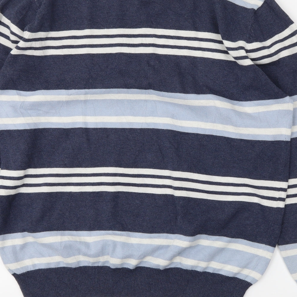 Burton Womens Blue Striped  Pullover Jumper Size M