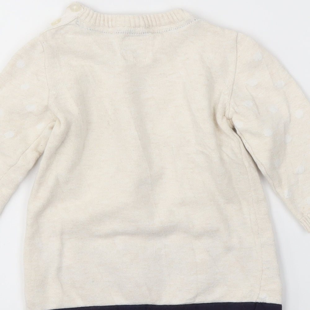 Earlydays Girls White   Pullover Jumper Size 12-18 Months