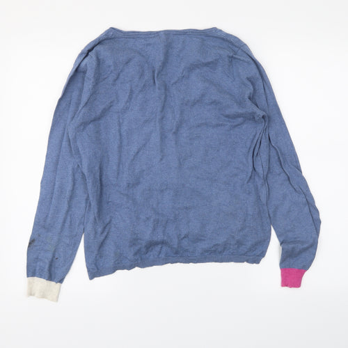 White Stuff Womens Blue   Cardigan Jumper Size 14