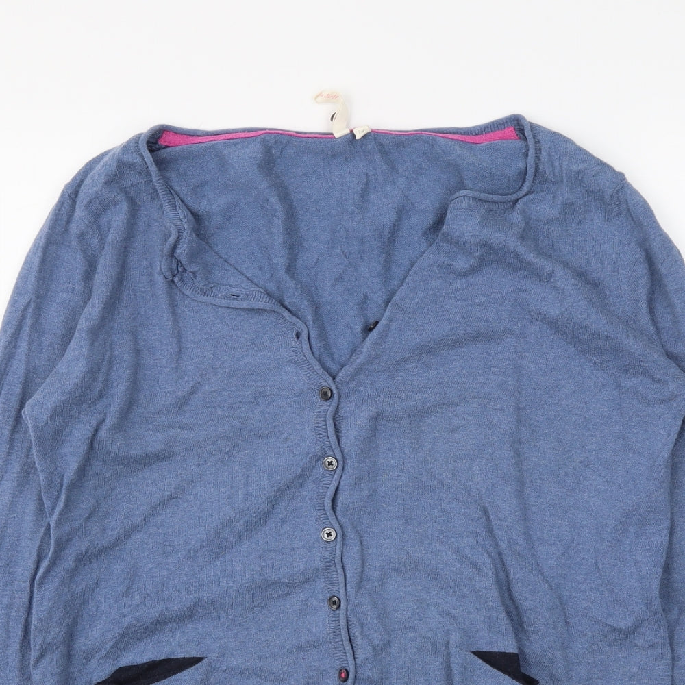 White Stuff Womens Blue   Cardigan Jumper Size 14