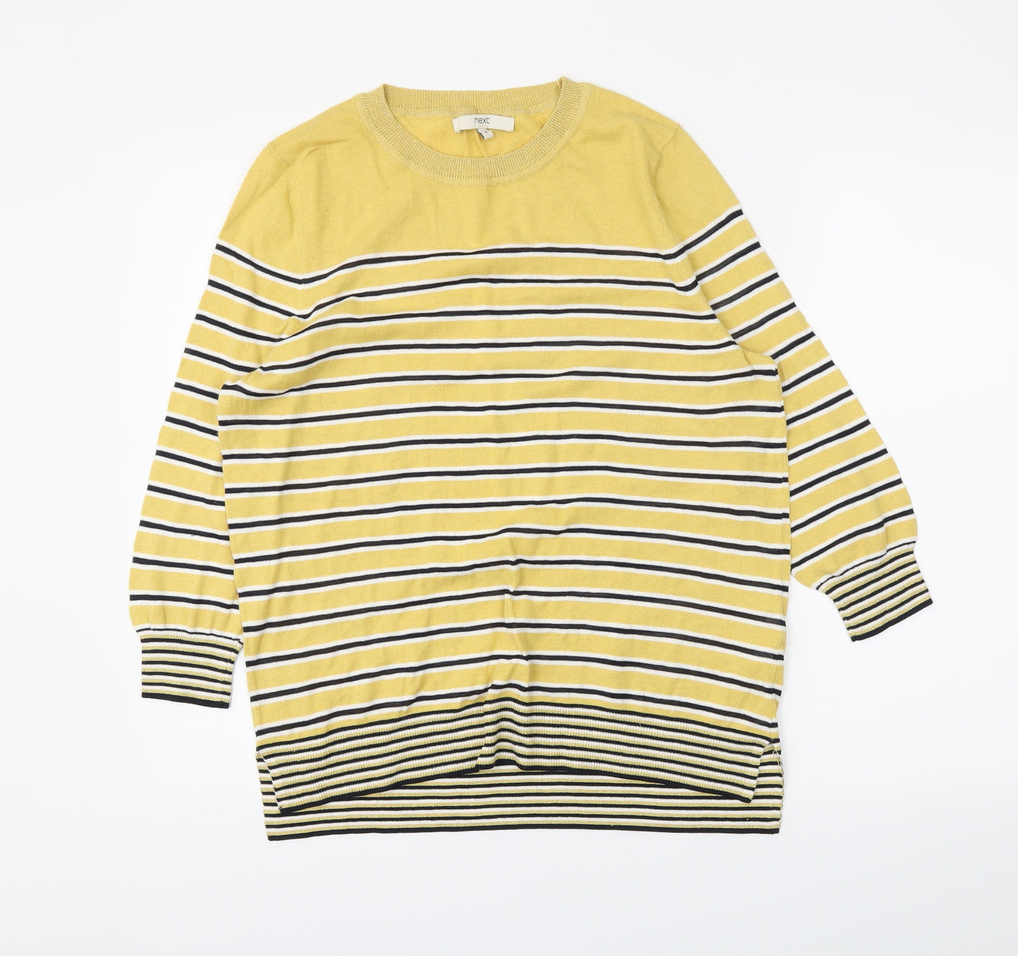 NEXT Womens Yellow Striped  Pullover Jumper Size 16