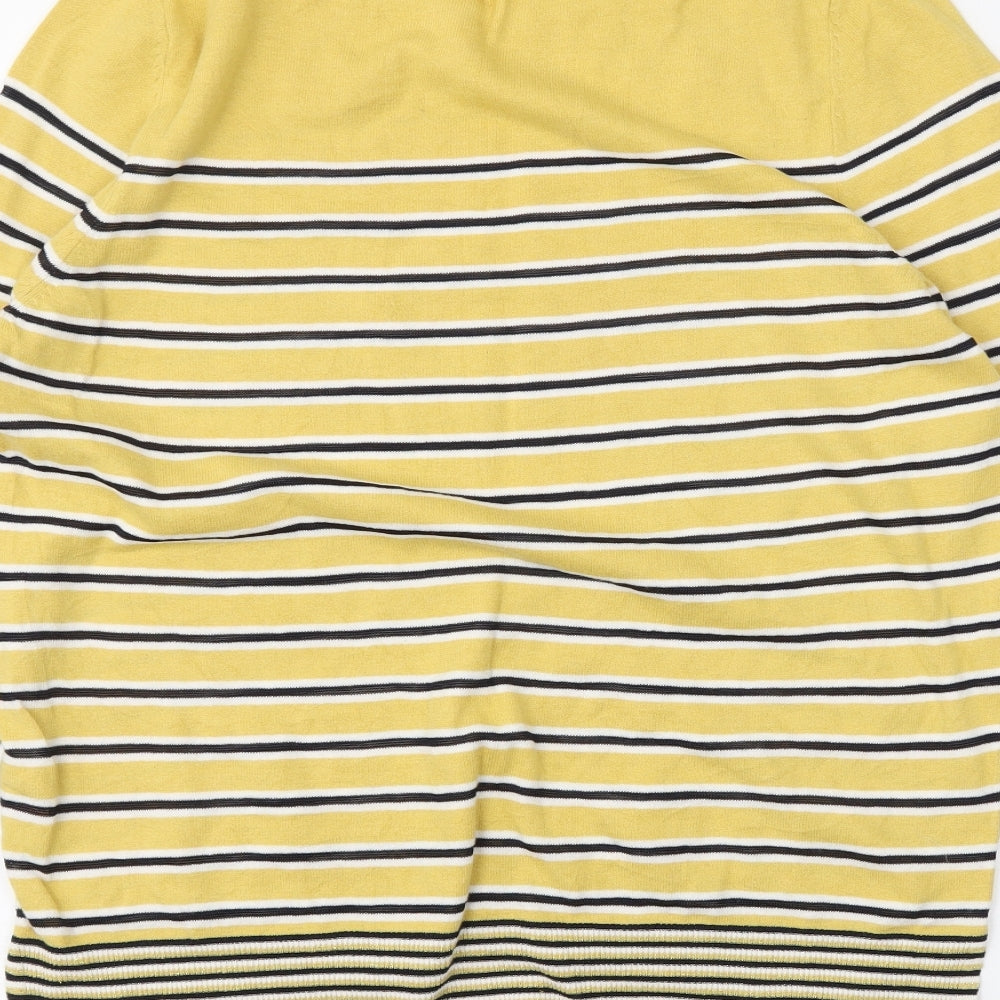 NEXT Womens Yellow Striped  Pullover Jumper Size 16
