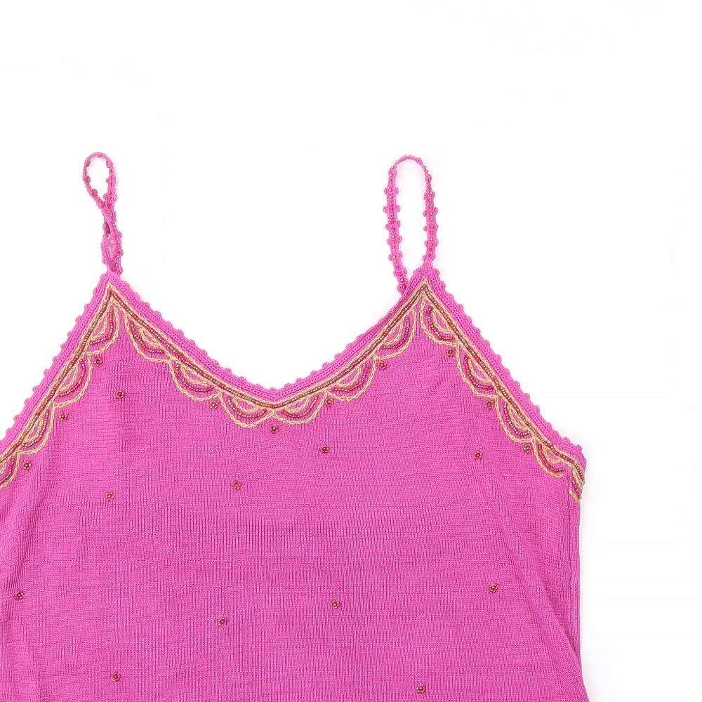M&S Womens Pink   Camisole Tank Size 14