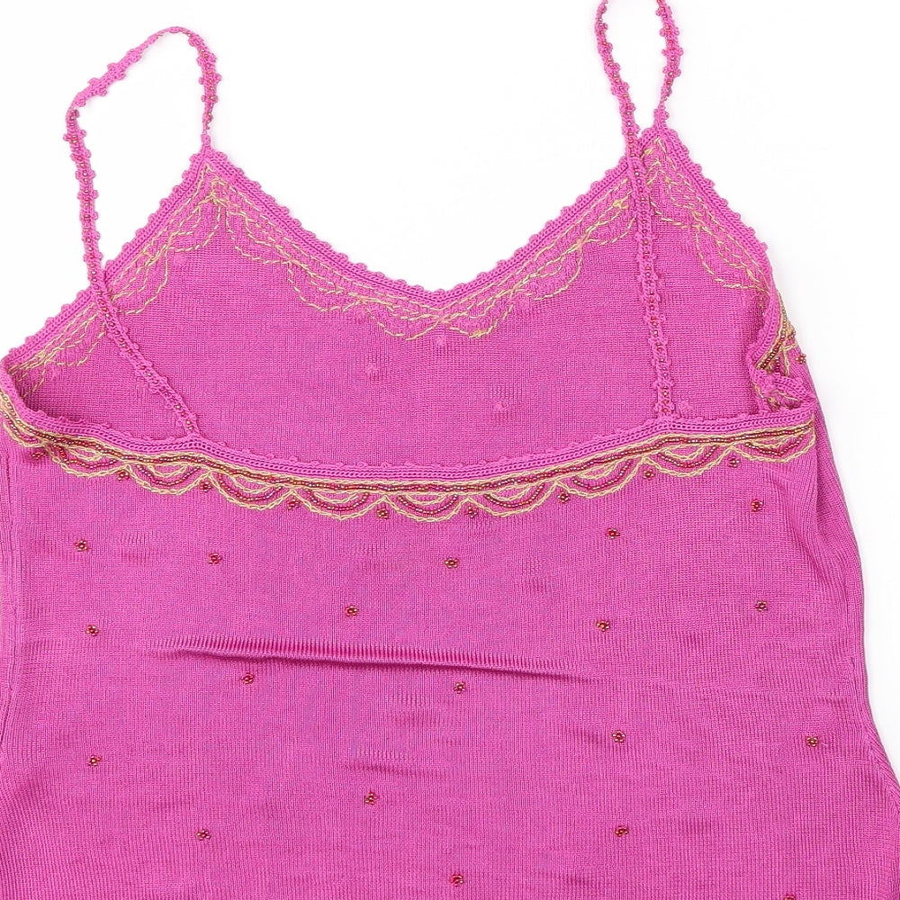 M&S Womens Pink   Camisole Tank Size 14