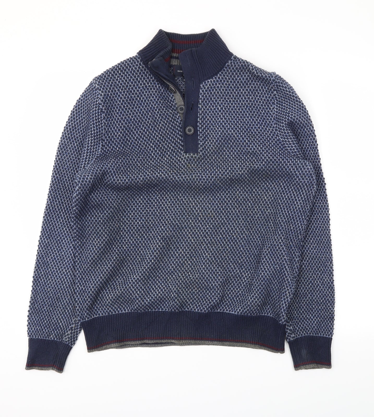 Blue Harbour Mens Blue   Henley Jumper Size M