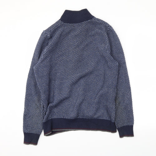 Blue Harbour Mens Blue   Henley Jumper Size M