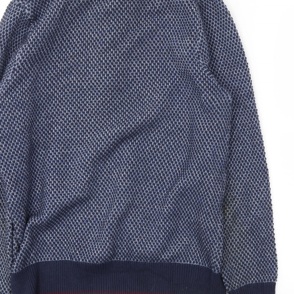 Blue Harbour Mens Blue   Henley Jumper Size M