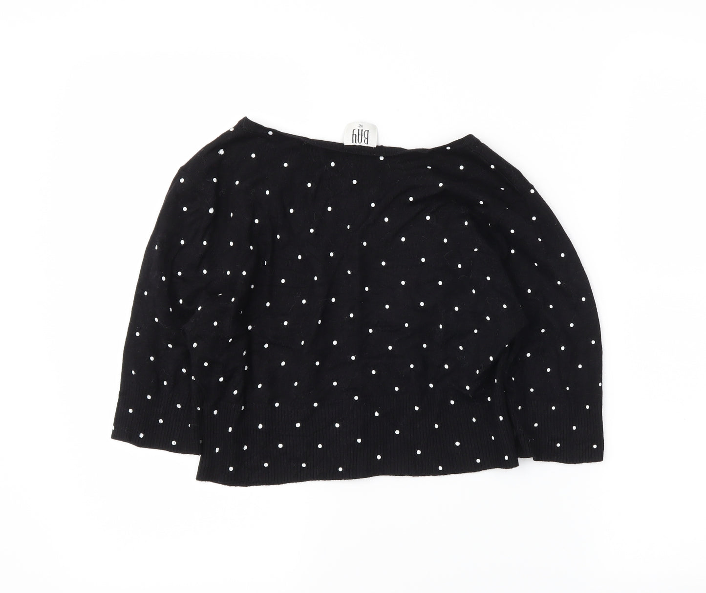 Gap Womens Black Polka Dot  Shrug Jumper Size 12
