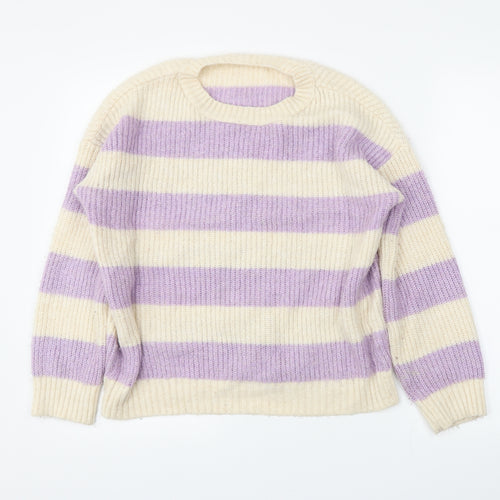 New Look Womens Ivory Striped  Pullover Jumper Size S