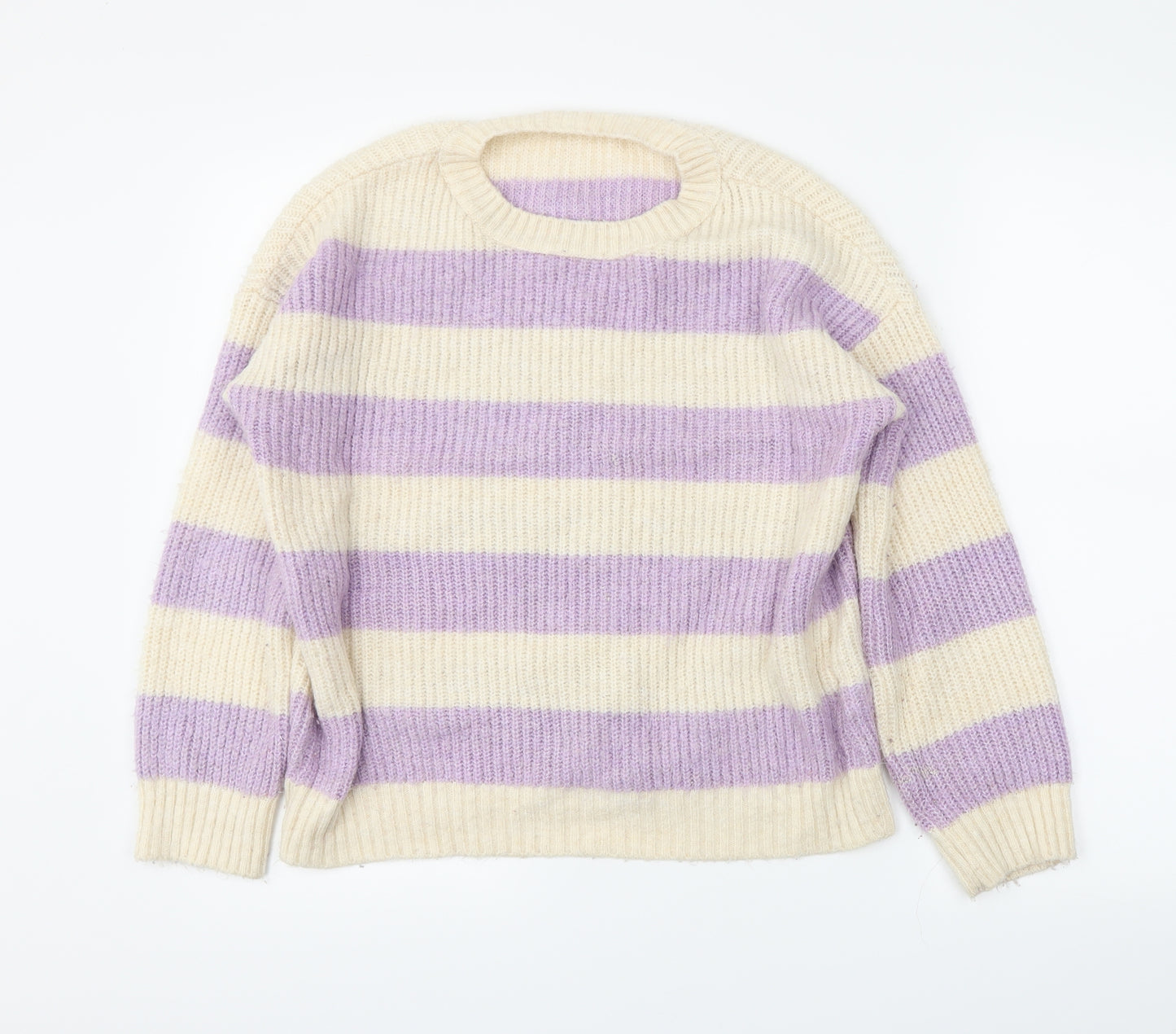 New Look Womens Ivory Striped  Pullover Jumper Size S