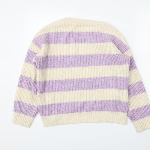 New Look Womens Ivory Striped  Pullover Jumper Size S