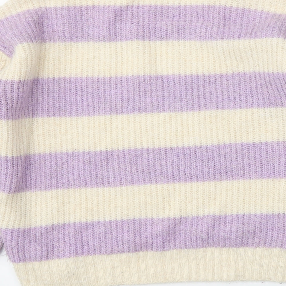 New Look Womens Ivory Striped  Pullover Jumper Size S