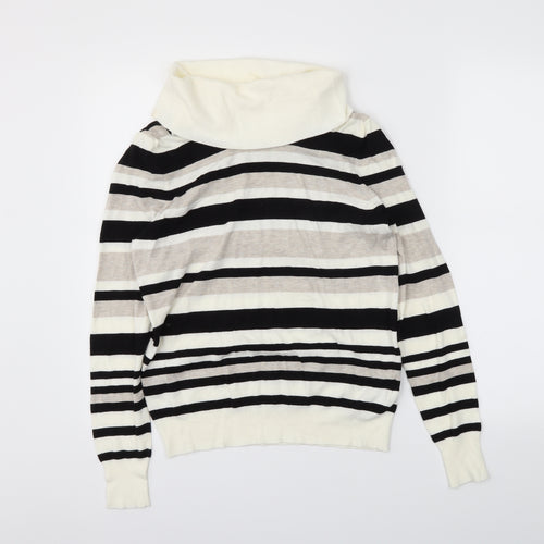 M&S Womens Ivory Striped  Pullover Jumper Size 14