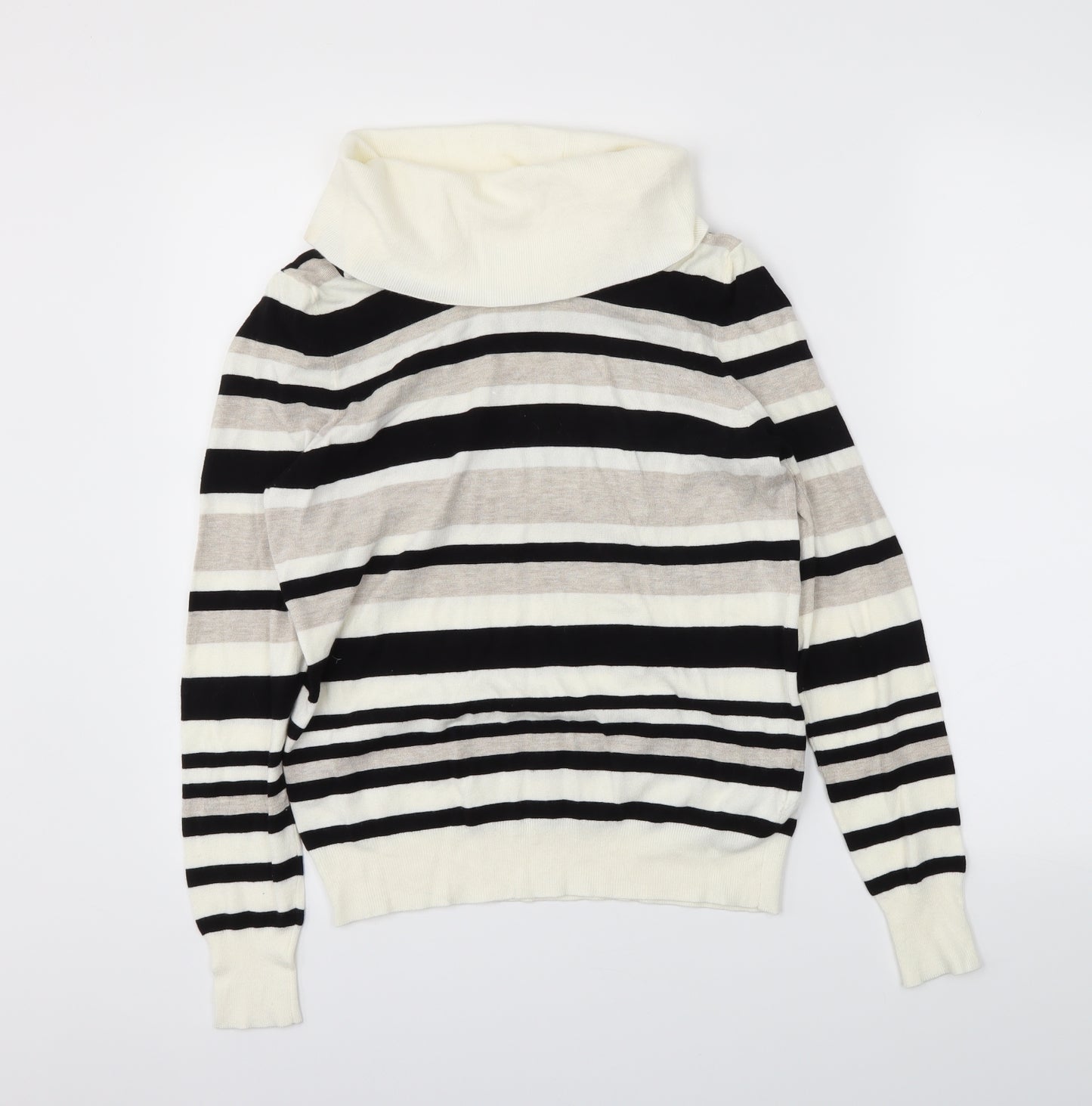 M&S Womens Ivory Striped  Pullover Jumper Size 14