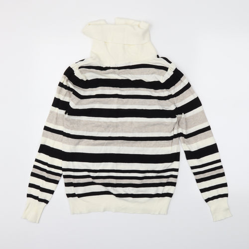 M&S Womens Ivory Striped  Pullover Jumper Size 14