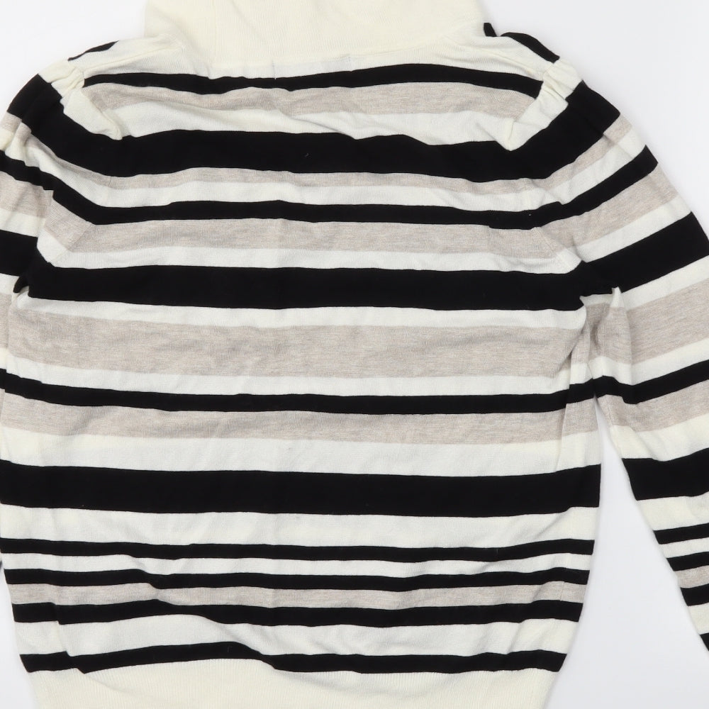 M&S Womens Ivory Striped  Pullover Jumper Size 14