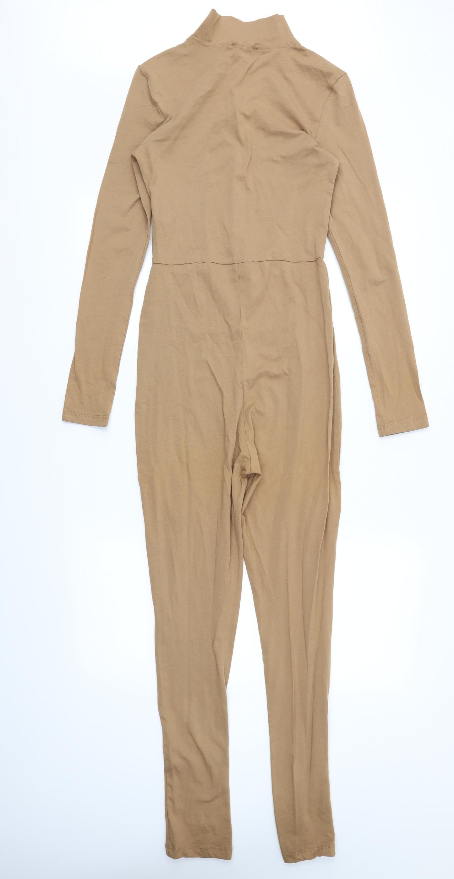 Boohoo Womens Brown   Jumpsuit One-Piece Size 10 L27 in