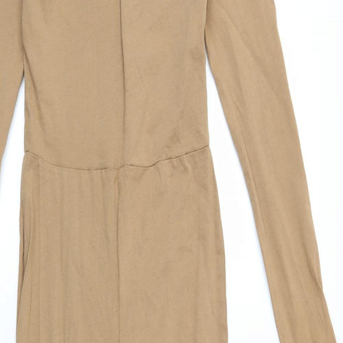 Boohoo Womens Brown   Jumpsuit One-Piece Size 10 L27 in